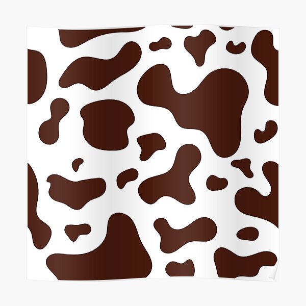 Tawny Brown Cow Spots Pattern (brown/white) Sticker for Sale by  designminds