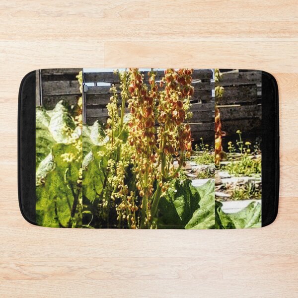 Item preview, Red Rhubarb Flowers, Collage (on Black) designed and sold by GladBlackLamb.