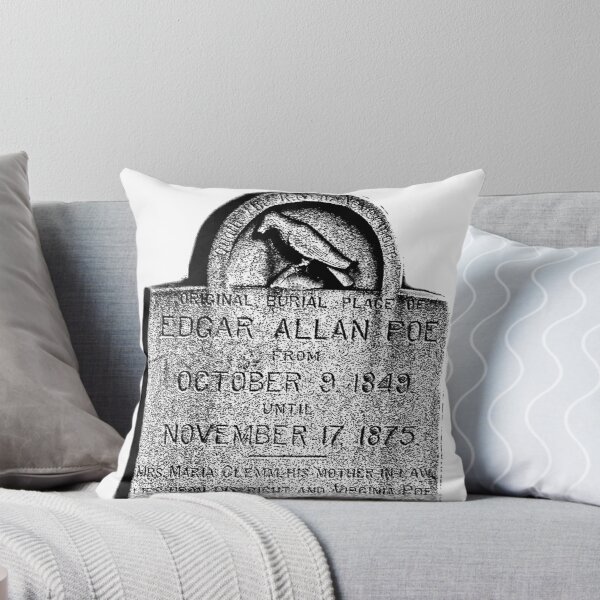 Item preview, Edgar Allan Poe Tombstone. Creepy Halloween Digital Engraving Image designed and sold by Digital Eclectica.
