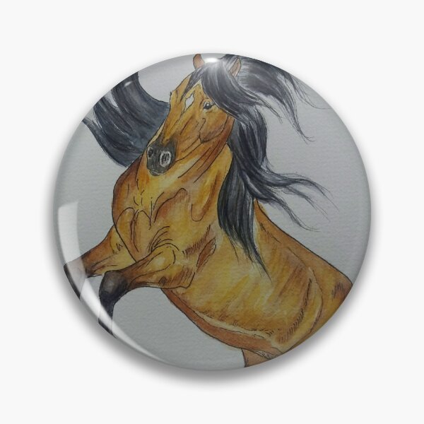 Item preview,  Bucksin rearing horse illustration designed and sold by horseaddicted.