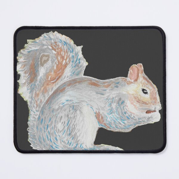 Item preview, Happy Grey Squirrel munching on a nut designed and sold by KEBFineArts.