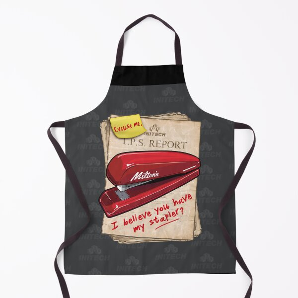 Item preview, Milton’s Red Stapler on a TPS Report -  Excuse me, I believe you have my stapler? - Inspired by Office Space designed and sold by RetroTeeStudio.
