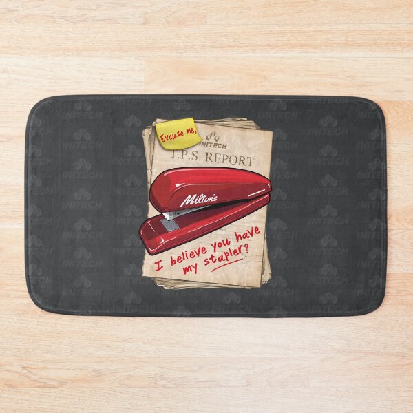 Item preview, Milton’s Red Stapler on a TPS Report -  Excuse me, I believe you have my stapler? - Inspired by Office Space designed and sold by RetroTeeStudio.