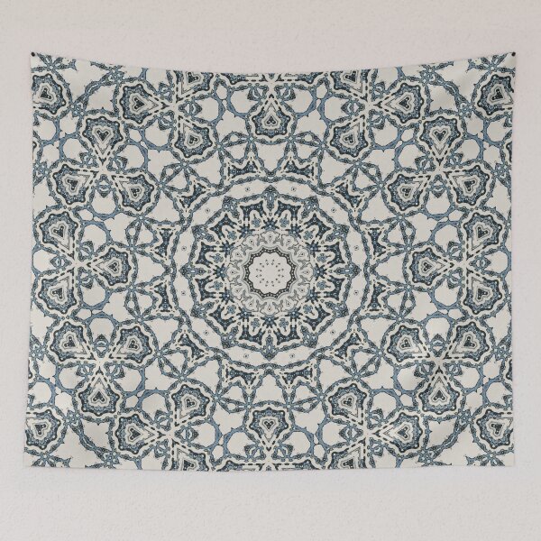 Artikelvorschau, Blaue Orchideen-Mandala entworfen und verkauft von DiscoGypsyFish.