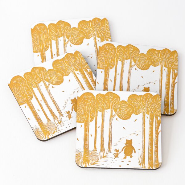 Item preview, Winnie the Pooh and Piglet Linocut designed and sold by Maddy Bennett.