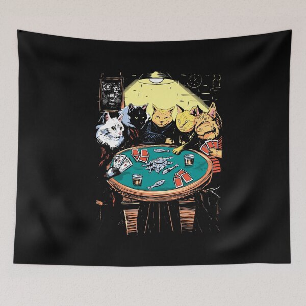 Artikelvorschau, Katzen spielen Pokerspiel entworfen und verkauft von LEVEL UP.