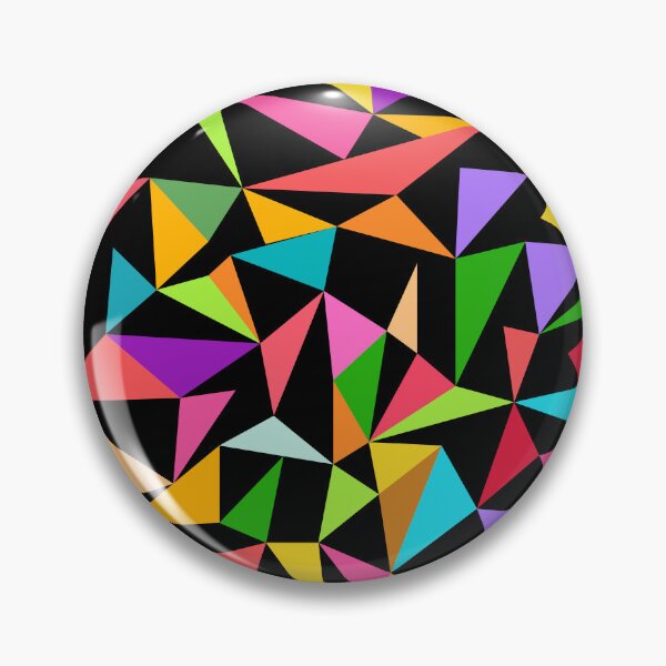 Item preview, Colorful triangle mosaic pattern with black background designed and sold by TheCosmoWest.