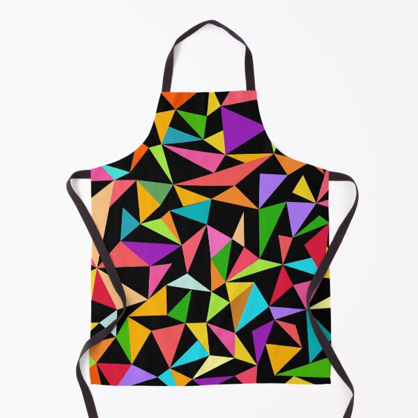 Item preview, Colorful triangle mosaic pattern with black background designed and sold by TheCosmoWest.