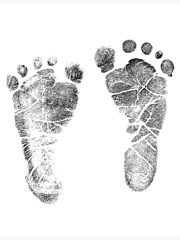Regalo abuela cuadro personalizado huella pie bebé