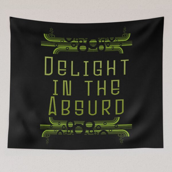 Item preview, Delight in the Absurd Absurdism Existentialism Albert Camus Absurdity Singularity Retro Green Cyber designed and sold by Shayna Westfall.