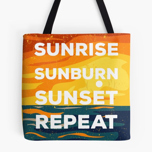 Item preview, Sunrise sunburn sunset repeat retro style, beach funny ocean vacation, travelling lover, vacation designed and sold by SGS-.