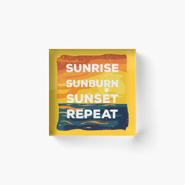 Item preview, Sunrise sunburn sunset repeat retro style, beach funny ocean vacation, travelling lover, vacation designed and sold by SGS-.