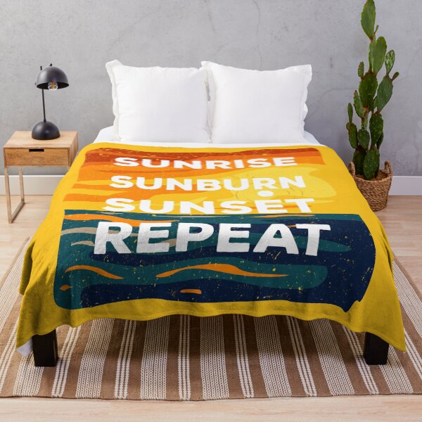 Item preview, Sunrise sunburn sunset repeat retro style, beach funny ocean vacation, travelling lover, vacation designed and sold by SGS-.