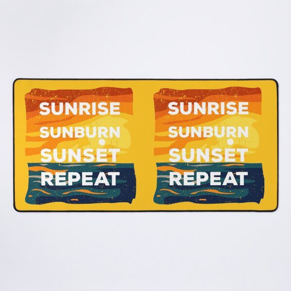 Item preview, Sunrise sunburn sunset repeat retro style, beach funny ocean vacation, travelling lover, vacation designed and sold by SGS-.