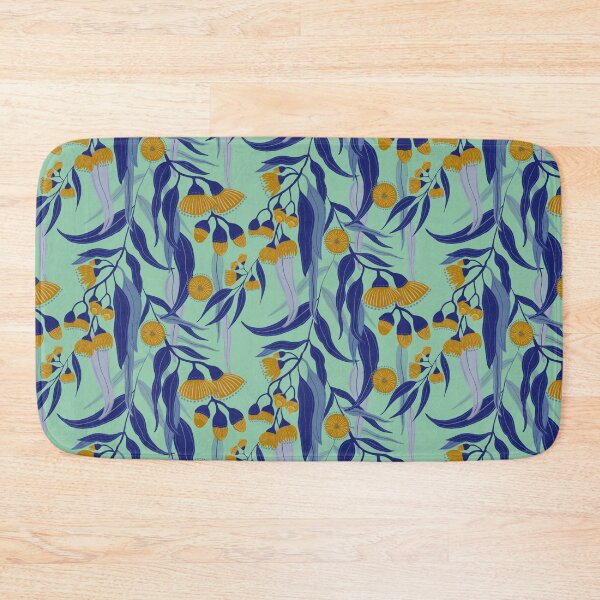 Item preview, Eucalyptus flowers on green designed and sold by Papergrape.