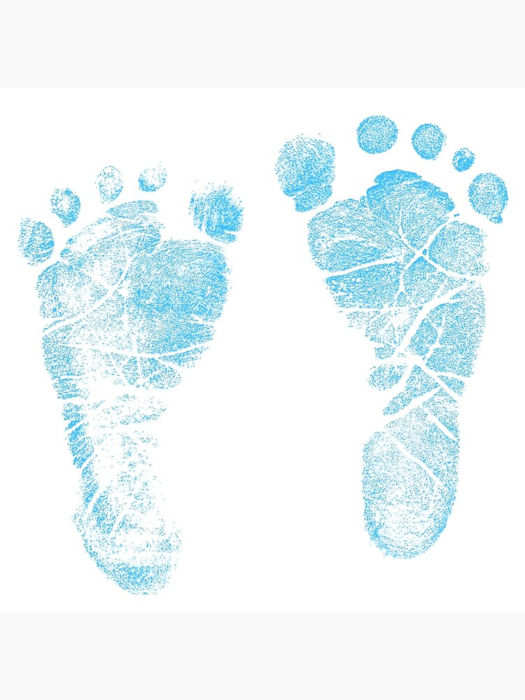 Huellas de bebé azul. Pies adorables del bebé perfectos para el nuevo bebé  | Bolsa de tela