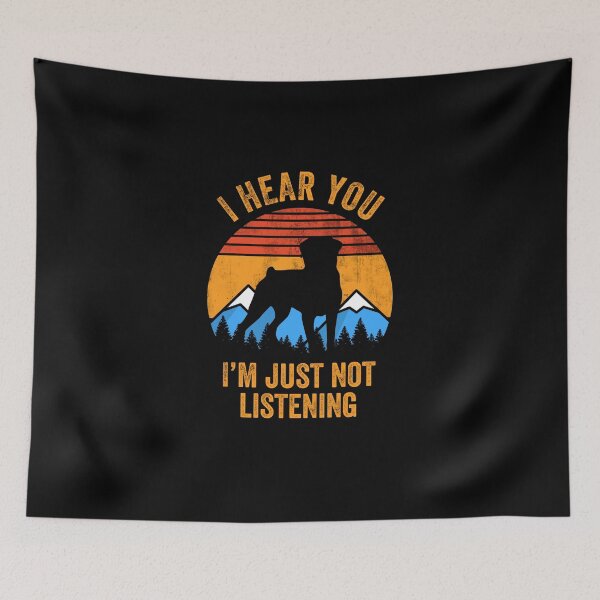 Item preview, I Hear You I'm Just Not Listening Stubborn Rottie  designed and sold by Guarddogdrive.