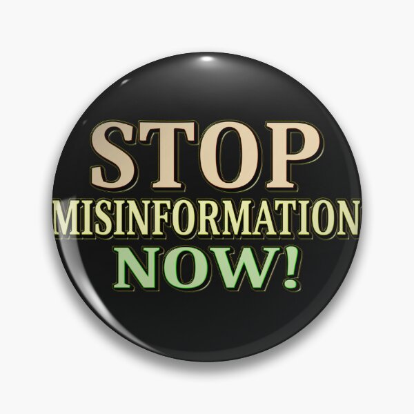 Item preview, "STOP MISINFORMATION" Cute Design. Buy Now designed and sold by Health And Fitness Posts e-Store.