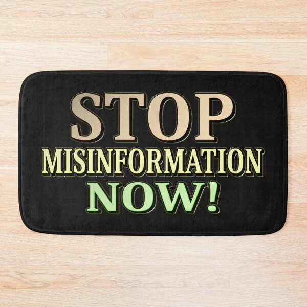 Item preview, "STOP MISINFORMATION" Cute Design. Buy Now designed and sold by Health And Fitness Posts e-Store.