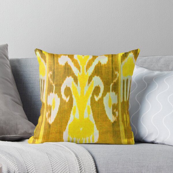 Item preview, Uzbek ikat tulip flower pattern designed and sold by LeFabriqueOuz.
