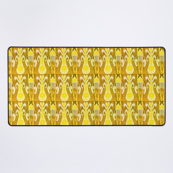 Item preview, Uzbek ikat tulip flower pattern designed and sold by LeFabriqueOuz.