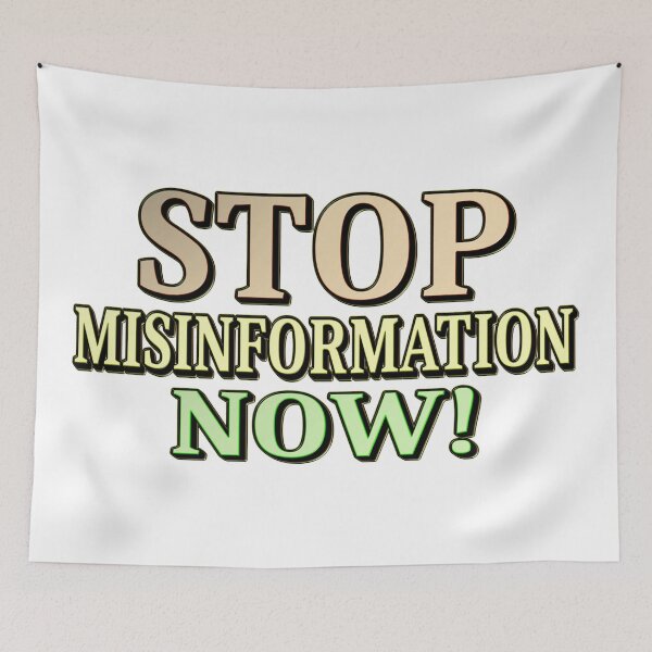 Item preview,  "STOP MISINFORMATION" Cute Design. Buy Now designed and sold by Health And Fitness Posts e-Store.