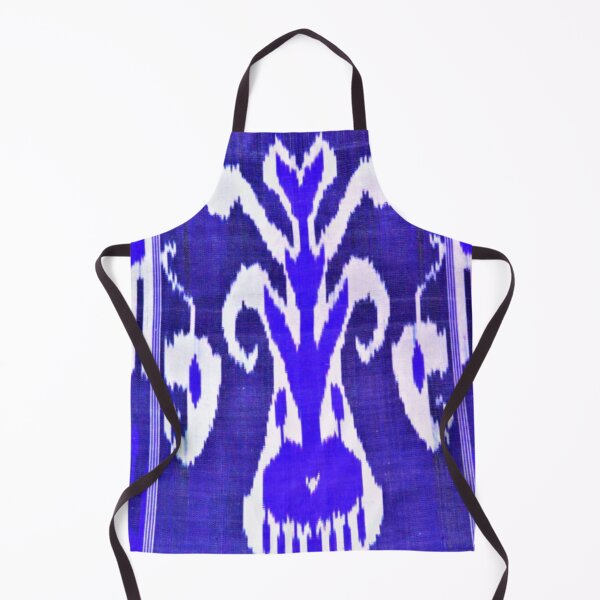 Item preview, Uzbek ikat tulip flower pattern designed and sold by LeFabriqueOuz.