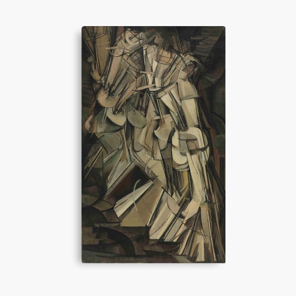 Vista previa del artículo con la obra «Marcel Duchamp Pintura de arte original Desnudo descendiendo una escalera No. 2 Obra de arte», diseñado y vendido por ⭐⭐⭐⭐⭐ Art Geeky.
