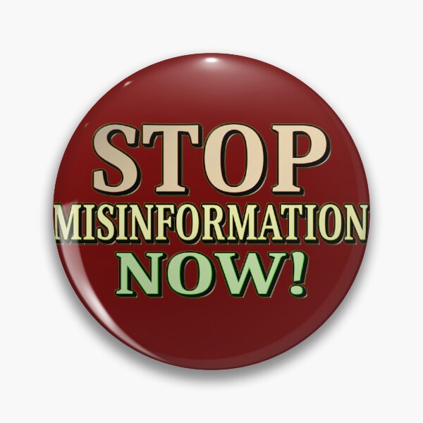 Item preview, "STOP MISINFORMATION" Cute Design. Buy Now designed and sold by Health And Fitness Posts e-Store.