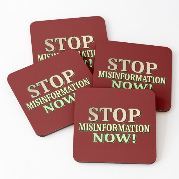 Item preview, "STOP MISINFORMATION" Cute Design. Buy Now designed and sold by Health And Fitness Posts e-Store.