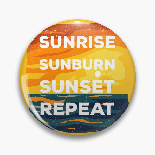 Item preview, Sunrise sunburn sunset repeat retro style, beach funny ocean vacation, travelling lover, vacation designed and sold by SGS-.