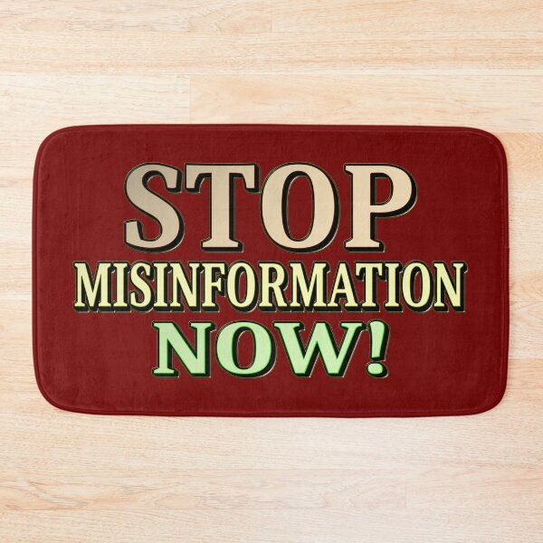 Item preview, "STOP MISINFORMATION" Cute Design. Buy Now designed and sold by Health And Fitness Posts e-Store.