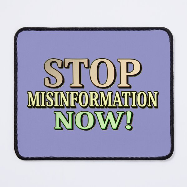 Item preview, "STOP MISINFORMATION" Cute Design. Buy Now designed and sold by Health And Fitness Posts e-Store.
