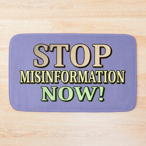 Item preview, "STOP MISINFORMATION" Cute Design. Buy Now designed and sold by Health And Fitness Posts e-Store.