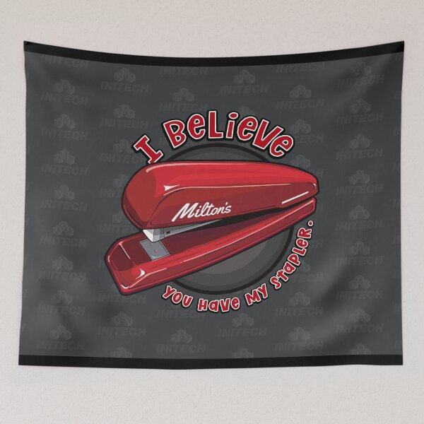 Item preview, Milton’s Red Stapler on a TPS Report -  Excuse me, I believe you have my stapler? - Inspired by Office Space designed and sold by RetroTeeStudio.