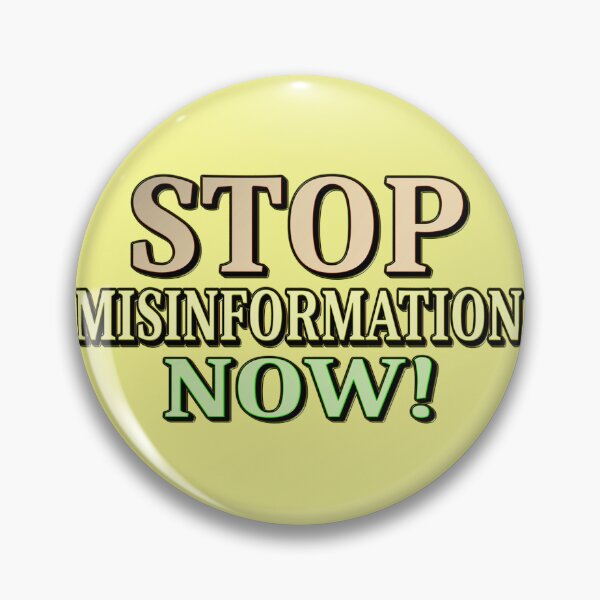 Item preview, "STOP MISINFORMATION" Cute Design. Buy Now designed and sold by Health And Fitness Posts e-Store.