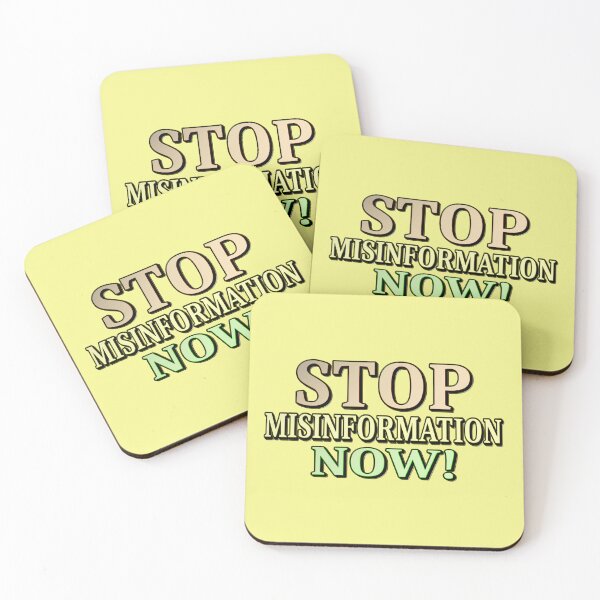 Item preview, "STOP MISINFORMATION" Cute Design. Buy Now designed and sold by Health And Fitness Posts e-Store.