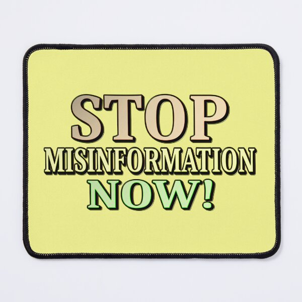 Item preview, "STOP MISINFORMATION" Cute Design. Buy Now designed and sold by Health And Fitness Posts e-Store.