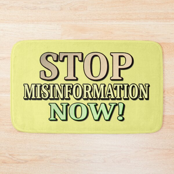 Item preview, "STOP MISINFORMATION" Cute Design. Buy Now designed and sold by Health And Fitness Posts e-Store.