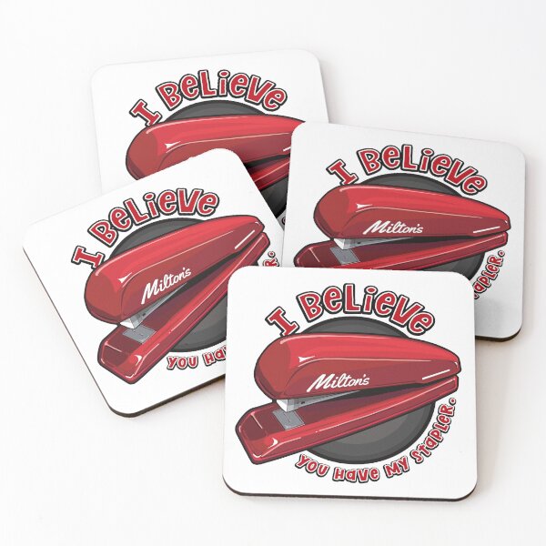 Item preview, Milton’s Red Stapler on a TPS Report -  Excuse me, I believe you have my stapler? - Inspired by Office Space designed and sold by RetroTeeStudio.