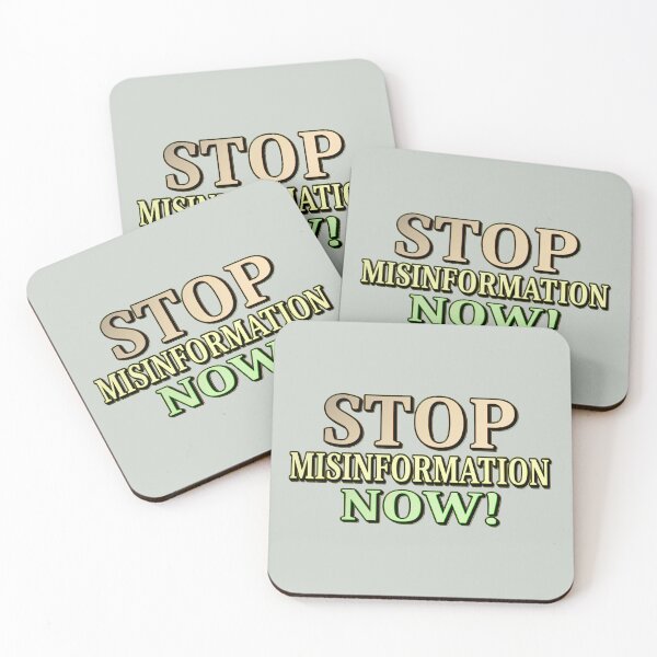Item preview, "STOP MISINFORMATION" Cute Design. Buy Now designed and sold by Health And Fitness Posts e-Store.