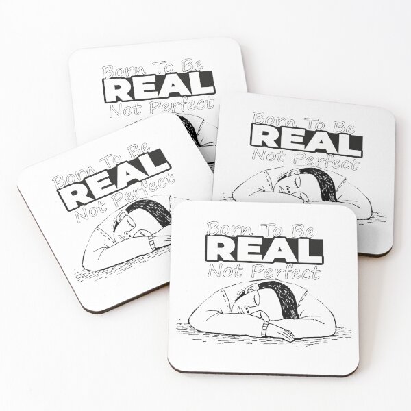 Item preview, Born To Be Real Not Perfect designed and sold by cool-things-br.