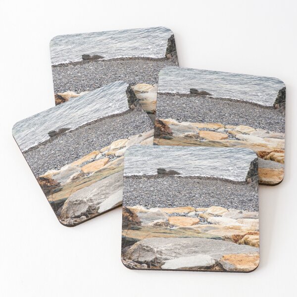 Item preview, Colorful rocks and pebbles along the sea edge designed and sold by Ruth Curtis.
