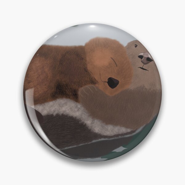 Item preview, Otters holding hands (full drawing) designed and sold by noonjournal.