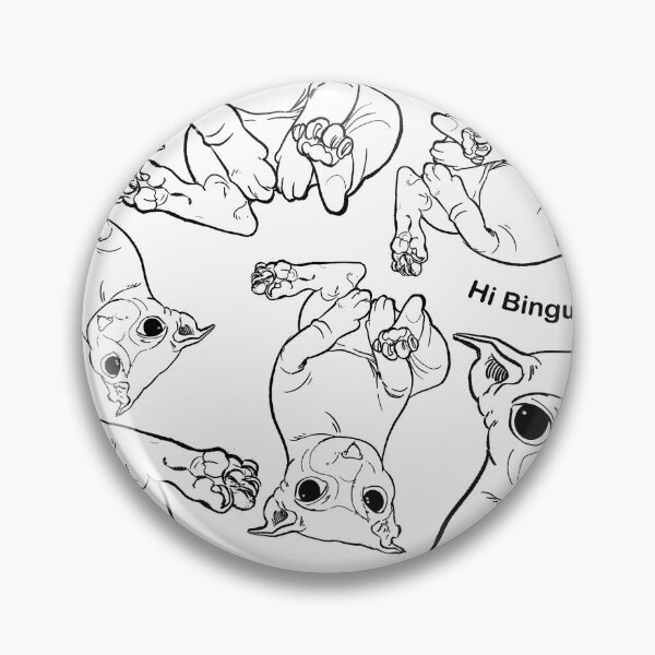 Item preview, Hi Bingus Cat Repeating lineart pattern designed and sold by emwheezie.
