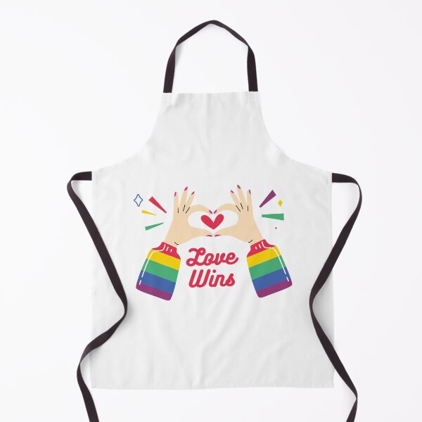 Item preview, Love Wins Pride Flag Finger Heart designed and sold by StickerbashCo.