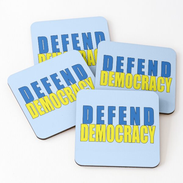 Item preview, DEFEND DEMOCRACY IN UKRAINIAN FLAG COLORS designed and sold by LoveAndDefiance.