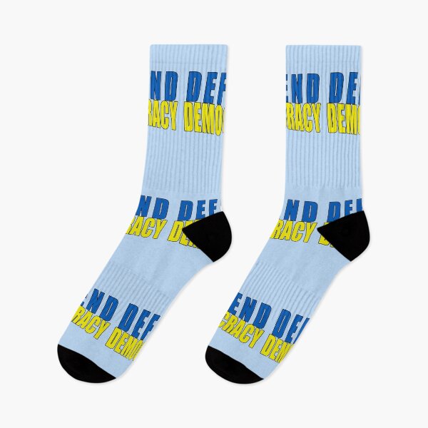 Item preview, DEFEND DEMOCRACY IN UKRAINIAN FLAG COLORS designed and sold by LoveAndDefiance.