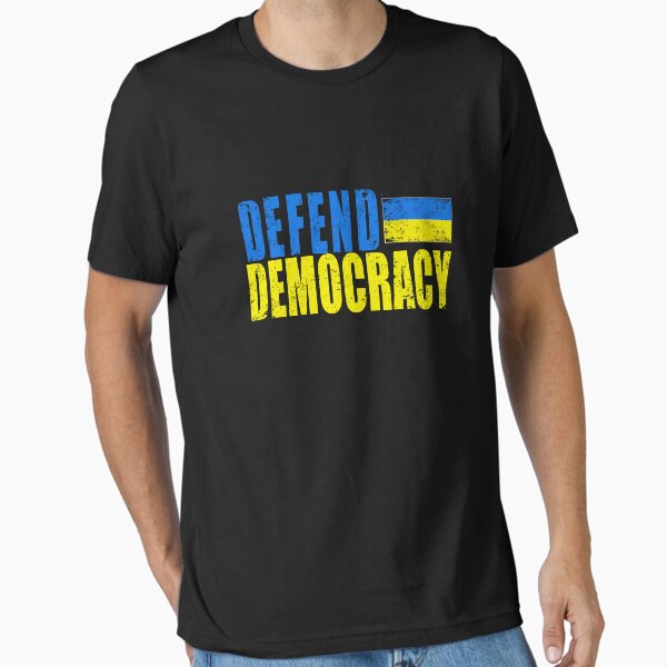 Artikel-Vorschau von Verteidigen Sie die Demokratie mit der zerrissenen ukrainischen Flagge, designt und verkauft von LoveAndDefiance.