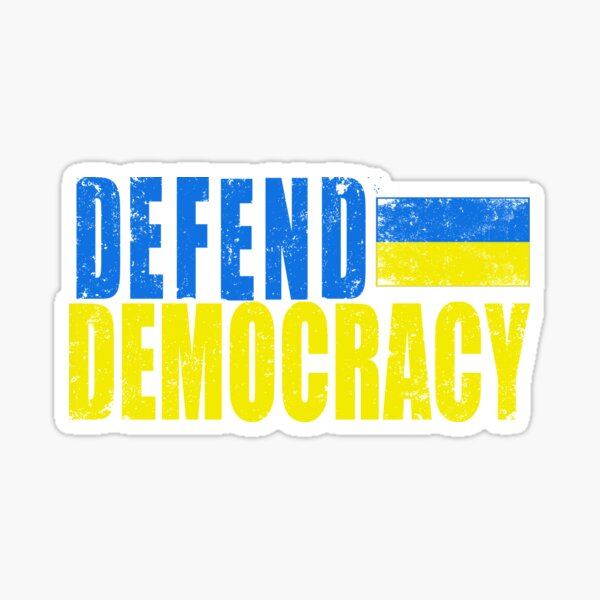 Artikel-Vorschau von Verteidigen Sie die Demokratie mit der zerrissenen ukrainischen Flagge, designt und verkauft von LoveAndDefiance.